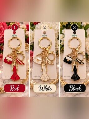 👠💄 Fashion Girl Purse Charm / Keychain – Choose Your Favorite Color